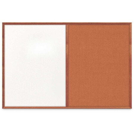 United Visual Products Slim Style Indoor Enclosed Corkboard, 30 UV503SCH-WHITE-BLACK